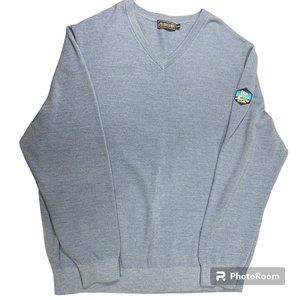 Vineyard Vines Blue Jim Nantz New Era Classic Mens V-neck sweater 2XL